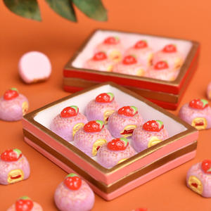 Gâteau aux fraises résine Mini Cabochons alimentaires pour maison de poupée fausse nourriture bijoux à bricoler soi-même artisanat décoration accessoires - Product Image 3