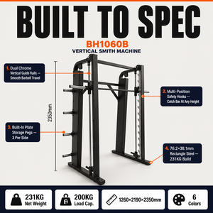 ZOFAN Vertical Smith Machine Heavy Duty Counterweight Squat <b>Rack</b> Strength Equipment for Commercial Gym Low MOQ OEM ODM BH1060B Z - Product Image 2