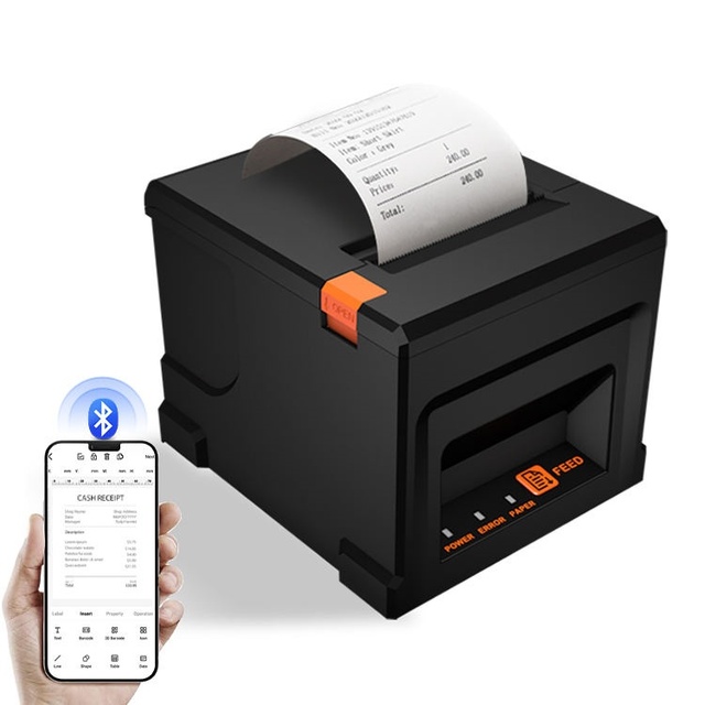 Automatic Cutter 80mm Thermal Receipt Printer Commercial Use for Bluetooth USB LAN Connected Cheap Price in Stock