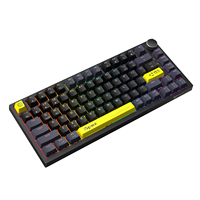Mechanical Gaming Keyboard ONIKUMA G52 82 Key 75% Hot Swappable RGB Wired Keyboard with Volume Knob for Gaming Office