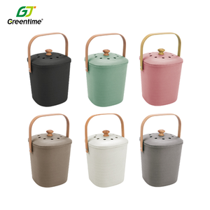 Environmental Friendly Kitchen Accessories Dustbin Bamboo Fiber <strong>Compost</strong> <strong>Bin</strong> Kitchen, <strong>Food</strong> Waste <strong>Bin</strong> With Bamboo Lid - Product Image 4