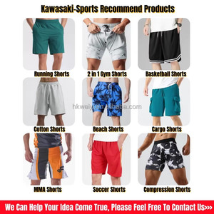 กางเกงขาสั้นลำลองผู้ชายสำหรับฤดูร้อน สีพื้น แห้งเร็ว ระบายอากาศได้ดี เหมาะสำหรับใส่ไปชายหาด ผ้าถักแบบสามจุด มีเชือกผูกเอว - Product Image 4