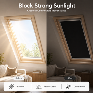 Tenda a Rullo <span class=keywords><strong>Oscurante</strong></span> Personalizzata per <span class=keywords><strong>Finestra</strong></span> sul Tetto, Isolamento Termico, Protezione Solare, Privacy per Soffitta e Ufficio Domestico - Product Image 2