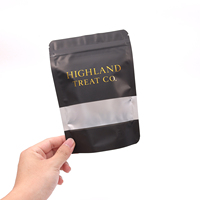 Sachet alimentaire Doypack de qualité alimentaire, pochette verticale avec fermeture éclair, sac Mylar imprimé avec logo personnalisé et fenêtre transparente 200g 500g 1kg