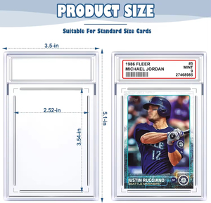 Support de Présentation pour Cartes Gradées en Acrylique Transparent, Boîtier de Protection Rigide en Plastique Durable pour Cartes de Collection, Marque <span class=keywords><strong>JVD</strong></span> - Product Image 4