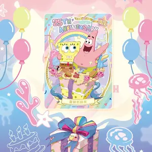 スポンジボブ ブラインドボックス コレクタブルカードゲーム アニメキャラクター かわいいアクセサリー 誕生日プレゼント 精巧なプラスチック紙のおもちゃ Kayou Kp55 - Product Image 2