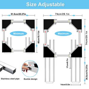 Nuevo Kit de Apilamiento de Acero Inoxidable+PP para Lavadora/Secadora de Tamaño Universal con Dos Estantes Extraíbles - Product Image 5