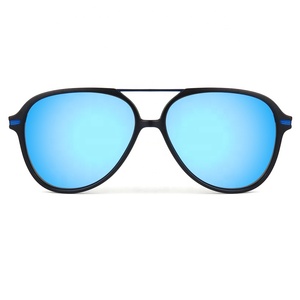 2020 nuevo diseño ligero de logotipo personalizado azul de los hombres gafas de sol polarizadas - Product Image 2