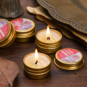 Bougie parfumée en cire végétale, boîte en métal ronde, aromathérapie, durée de combustion de 3 heures - Product Image 2