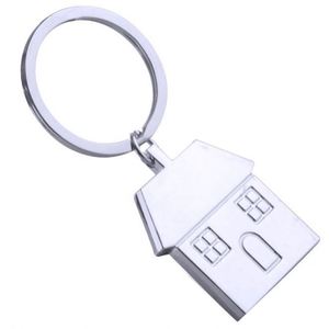 Cute Custom Metal Engraving Vintage Fashion House Shape Carabiner <b>Keychain</b> Souvenir Pendant Advertising Gifts - Product Image 3