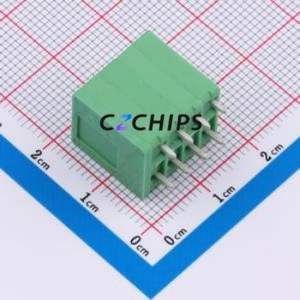 DB241V-3.5-4P-GN Spring Terminal Block Through hole Component (THT),P=3.5mm Connector 1x4P 3.5mm Green 4P - Product Image 2