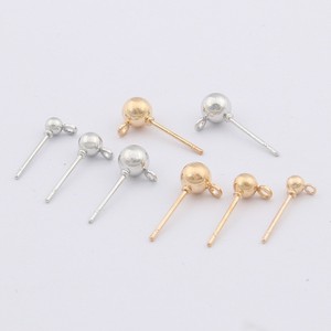 <b>Stud</b> <b>Earrings</b> Ball Shape Silver Gold Zinc Alloy For Fashion Jewelry Accessories - Product Image 3