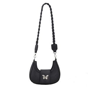 Borsa a tracolla da donna stile coreano 2025 alla moda Casual inverno nuova moda di nicchia in <span class=keywords><strong>pelle</strong></span> <span class=keywords><strong>e</strong></span> fodera in PU a mezzaluna - Product Image 5