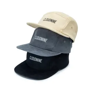 פרימיום Custom מחנה כובע קל משקל ניילון 5 פנל כובע עם סגירת להתאמה אישית