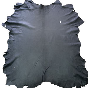 Cuir grainé de peau de mouton noir écologique pour la décoration intérieure, l'artisanat, les ceintures, les canapés, les chaussures, les escarpins, les bottes, les jupes, les costumes et les coussins - Product Image 1