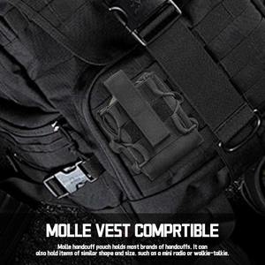 Funda Universal para Esposas Molle, Funda para Esposas de Liberación Rápida, Funda para Esposas de Cadena Estándar, Funda para Cinturón de Nailon Oxford - Product Image 4