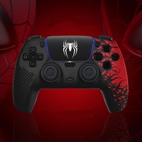Coque antidérapante pour manette PS5, en silicone, avec grip en caoutchouc pour les joysticks et autocollant pour pavé tactile.