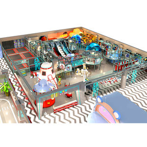 Toboggan en spirale transparent sur le thème des vaisseaux spatiaux, toboggan à balles sur le thème de l'espace, tunnel pour équipement de jeu intérieur pour enfants - Product Image 1