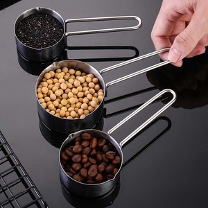 ชุดถ้วยตวงสแตนเลส 4 ชิ้น ทนความร้อน สำหรับกาแฟ แป้ง การอบ ใช้ในครัว - Product Image 1