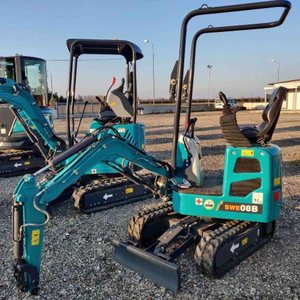Miniexcavadora de alta calidad de 0,8 toneladas, miniexcavadora SWE08B de 1 tonelada con componentes de núcleo Euro V EPA 4 DE Eaton, oruga de tipo móvil - Product Image 5