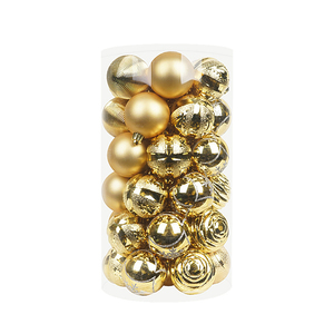 Jintai High End Custom logo 6cm Golden Luxury Big Birthday Decoration Christmas Balls