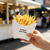 Boîtes à frites et chips auto-érectables personnalisées avec logo, écologiques et recyclables, vente en gros