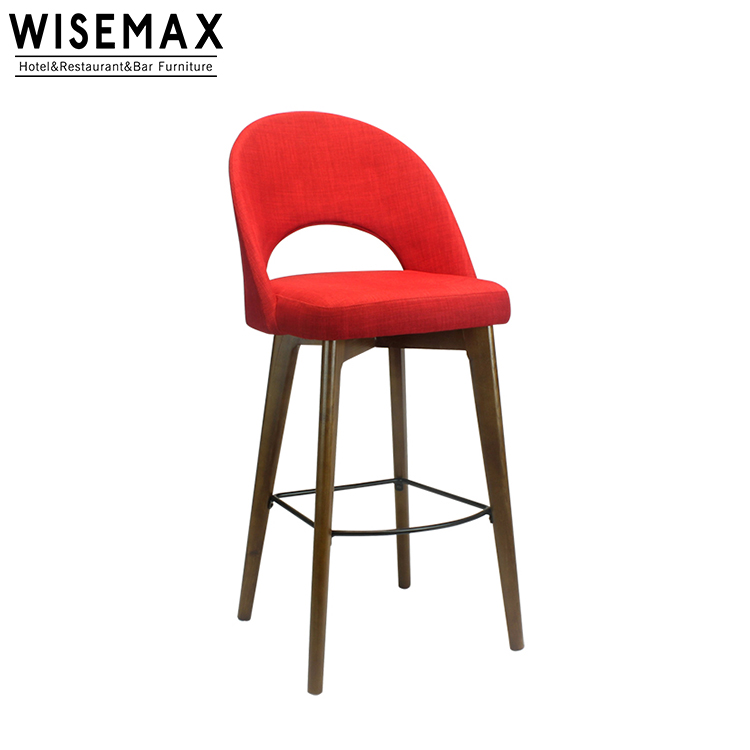 Современная мебель из дерева и ткани оптом, высокий стул для отеля, ресторана, для бара, кафе, магазина