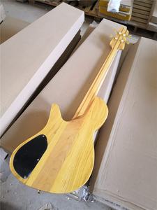 Guitare <span class=keywords><strong>basse</strong></span> électrique Flyoung à <span class=keywords><strong>4</strong></span> <span class=keywords><strong>cordes</strong></span>, corps en bois naturel, manche traversant, sans frettes - Product Image 5