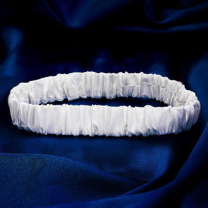 Simple Sexy Blanco Muslo Banda Moda Nupcial Boda Accesorio Diseño fruncido Correa elástica para la pierna - Product Image 3