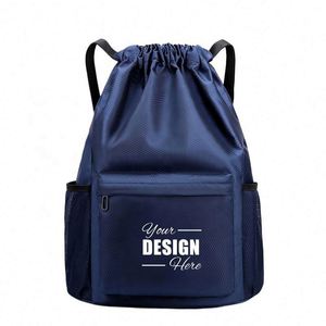 Bolsa de Gimnasio Personalizada Resistente al Agua con Separador Húmedo/Seco, Mochila Ligera y Duradera con Cordón para Hombres y Mujeres - Product Image 1
