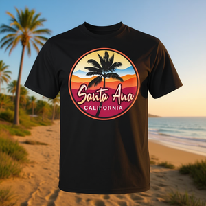 Camiseta Santa Ana California con diseño de palmera de Orange County, unisex, talla para adultos - Product Image 3