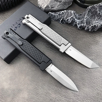 Nouveau couteau de poche multifonctionnel de camping en plein air RE T6 avec manche en aluminium et lame en acier D2, outil de chasse DIY OEM