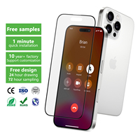 Usine Personnaliser Incassable Anti-Éblouissement Brillant Anti-rayures Téléphone Portable Film De Protection Écran En Verre pour Iphone 15 16 Pro Max