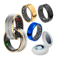 Anillo Inteligente Más Reciente, Resistente al Agua, con Monitorización de Salud y Estado Físico, Anillo Inteligente Funcional para Parejas, Joyería de Acero Inoxidable