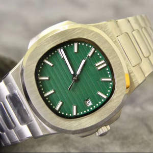 2025 Hot-Selling High-End Luxury <b>Men's</b> Mechanical <b>Watch</b> with Steel Strap, Green Dial, Date Display, Classic Mechanical <b>Watch</b> - Product Image 2
