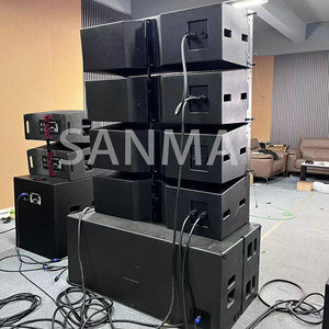 Wpl Dual 12 Inch 3 Ways Line Array Speakers Active Passive Karaoke Dj Wooden Shell Sound Equipment - Product Image 3