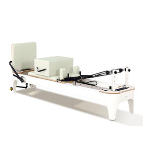 Máquina de Pilates Reformer Moderna de Madera Maciza Blanca <span class=keywords><strong>para</strong></span> Estudio de Pilates y Yoga y <span class=keywords><strong>Ejercicio</strong></span> en Gimnasio - Product Image 6