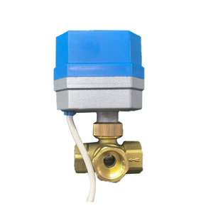 Katup bola bermotor kuningan, 220V 24V <span class=keywords><strong>3</strong></span>-Wire <span class=keywords><strong>2</strong></span> kontrol aktuator katup listrik OEM untuk Media Air - Product Image 1