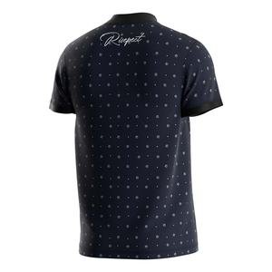 Camiseta de poliéster sublimado Odm, holgada, de manga corta, con cremallera completa, de tela de rizo, tipo polo, para hombre, con cuello alto. - Product Image 4
