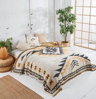 Design élégant 100% couverture en coton Jacquard jeter 230x260cm 90x102 pouces Jacquard Collection couverture couvre-lit