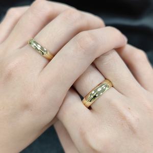 Modern Simple Plain Couple <strong>Ring</strong> Gold Plated 925 Sterling Silver Engraved Single Groove Line Matching Forever <strong>Love</strong> Couple <strong>Rings</strong> - Product Image 5