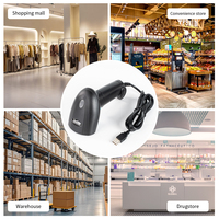 Scanner de supermarché Effon TH17 2D CMOS-Lecteur de codes-barres USB haute vitesse pour paiement au détail Compatible pour paiement rapide