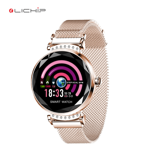 Керамическое серебро LICHIP, современный бренд, одежда для фитнеса, новейший дизайн, индивидуальный логотип, бриллиантовые часы, женский набор для промо-акций, подарок