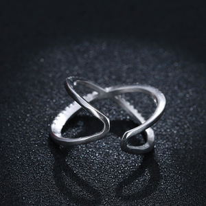 Anillo de plata 925 pura con apertura, joyería de plata pura con diamantes geométricos, temperamento, venta al por mayor, novedad de 2022 - Product Image 5