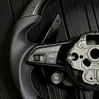 Kit de boutons de commande personnalisés en cuir semi-synthétique et fibre de carbone pour volant de voiture, accessoires pour VW Golf R 5 6 7 MK5 MK6 MK7 Gti Passat CC
