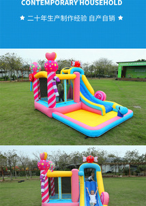 Lit de saut <span class=keywords><strong>gonflable</strong></span> pour enfants, trampoline de maternelle, château à glissière pour la maison, jouets de château malicieux intérieurs et extérieurs - Product Image 6