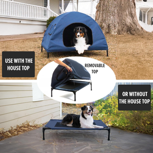 Outdoor Waterproof <strong>Metal</strong> Stainless Steel Frame Pet Cooling <strong>Bed</strong> Raised Breathable Elevated <strong>Dog</strong> Cot House - Product Image 4