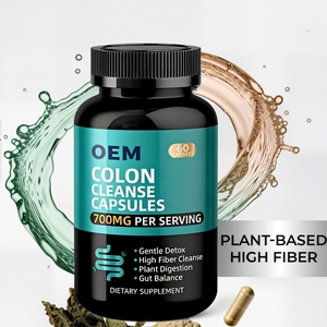 Suplemento Natural a Base de Hierbas para la Salud Digestiva e Intestinal, Limpieza e Desintoxicación Intestinal, 60 Cápsulas, GMP ISO HACCP, Candida Cleanse OEM - Product Image 5