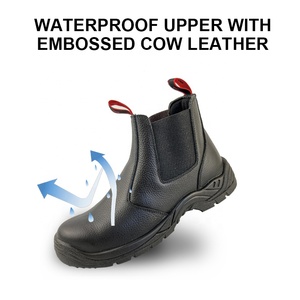 Vente en gros de chaussures de sécurité pour hommes chaussures de travail de 6 pouces en cuir PU avec bout en acier et semelle intermédiaire en acier - Product Image 4