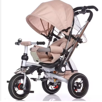 Prix d'usine, tricycle multifonction 4 en 1 pour enfants, poussette bébé en alliage avec roues EVA pliables